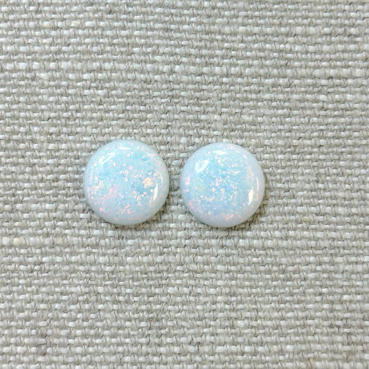 Sterling Opal 12mm Round Cabochon Set