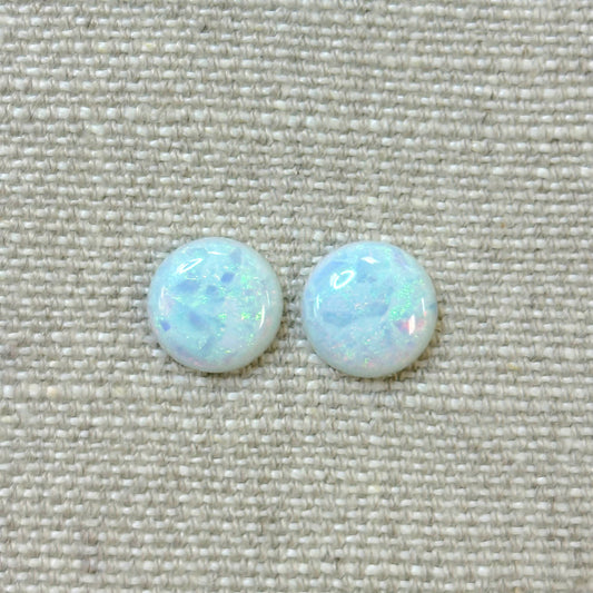 Sterling Opal 12mm Round Cabochon Set