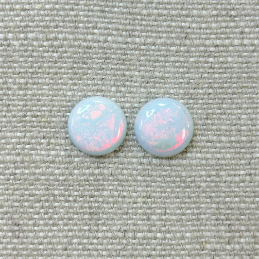 Sterling Opal 12mm Round Cabochon Set