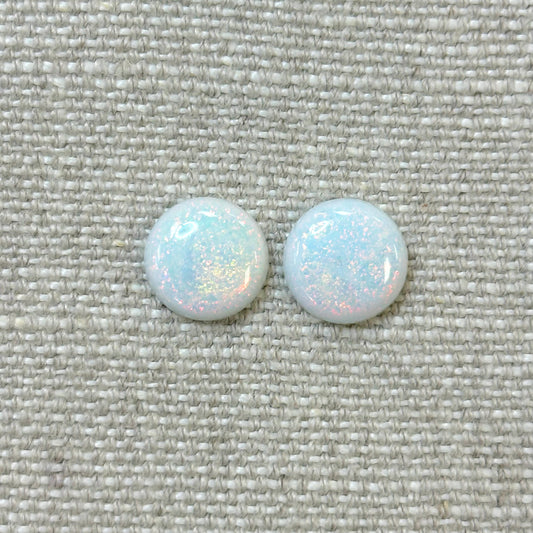 Sterling Opal 12mm Round Cabochon Set
