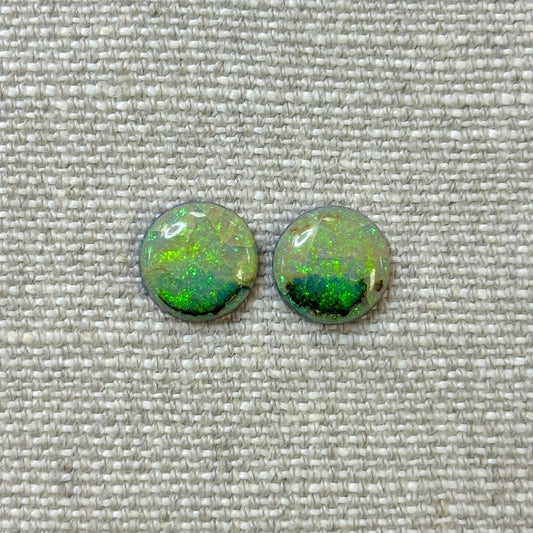 Sterling Opal 12mm Round Cabochon Set