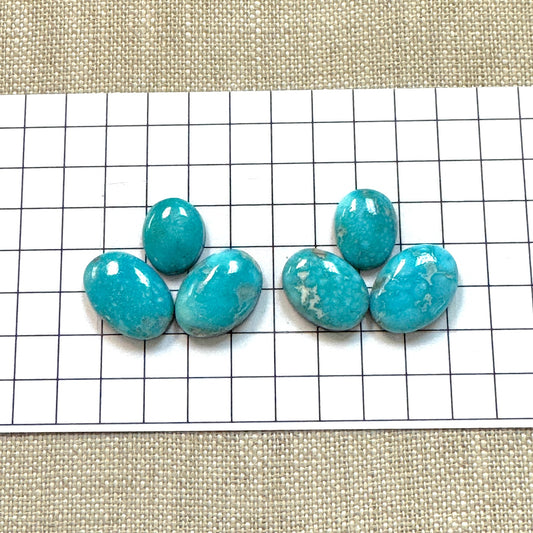 White Water Turquoise Cabochon Set