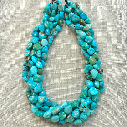 Turquoise Mountain 9mm+ Smooth Nugget Strands  -- 16"