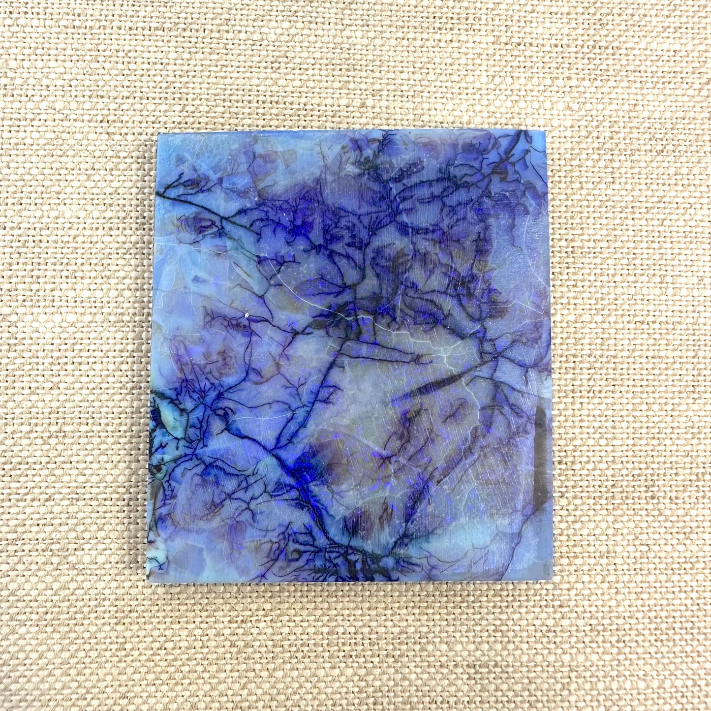 Sterling Opal Backed Rough Slab -9.1 grams