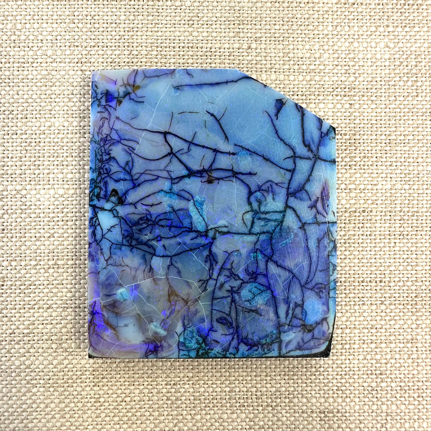 Sterling Opal Backed Rough Slab -9.5 grams