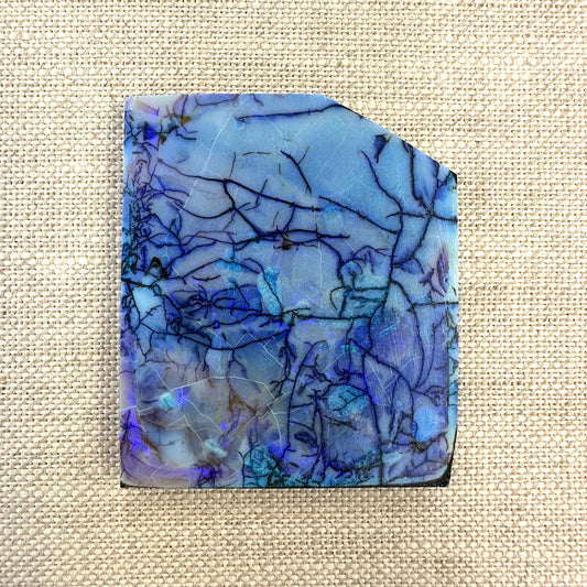 Sterling Opal Backed Rough Slab -9.5 grams