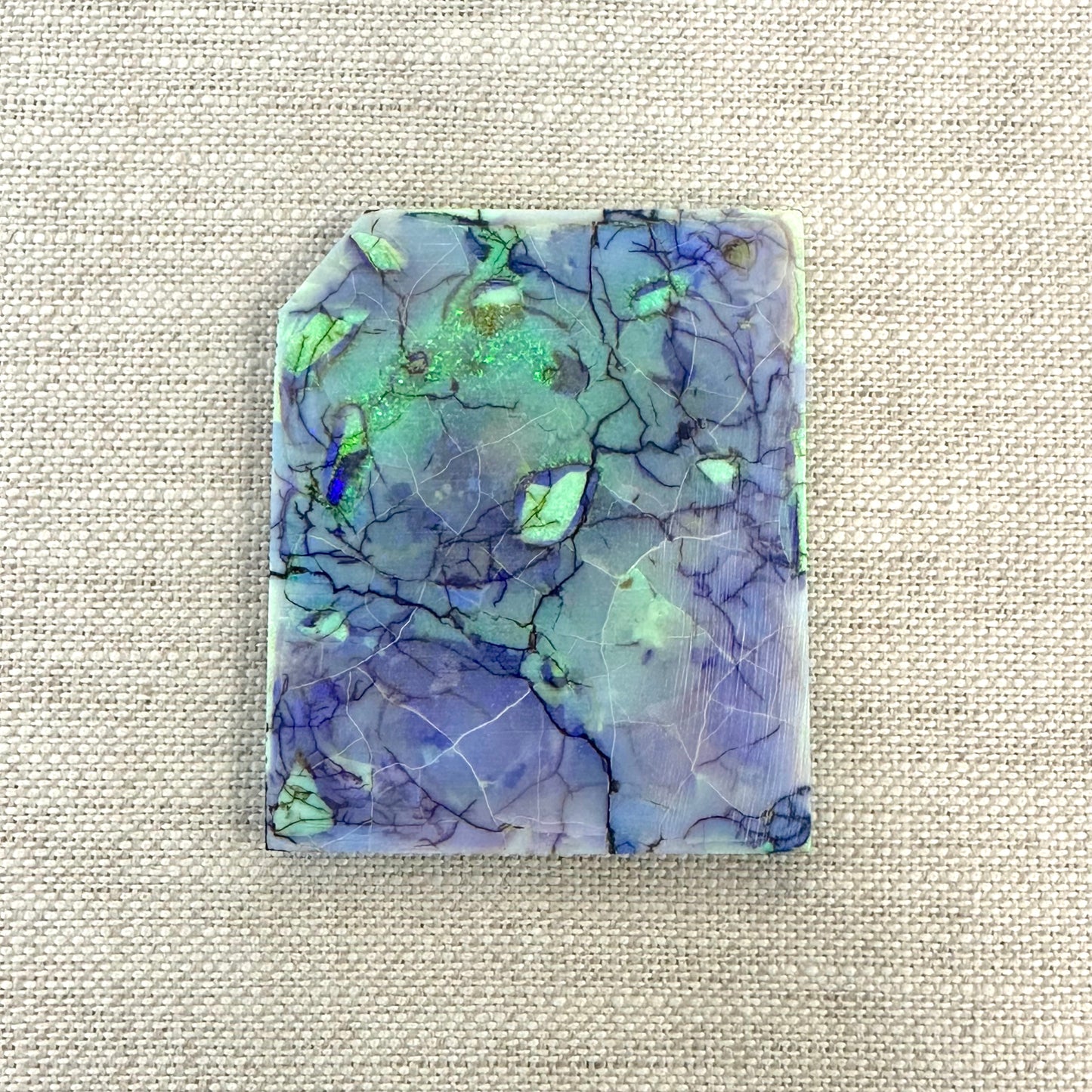 Sterling Opal Backed Rough Slab -11.6 grams