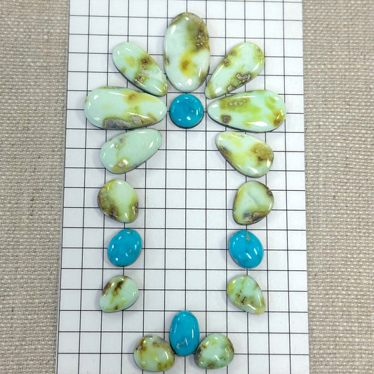 Mixed Sonoran Cabochon Buckle Set