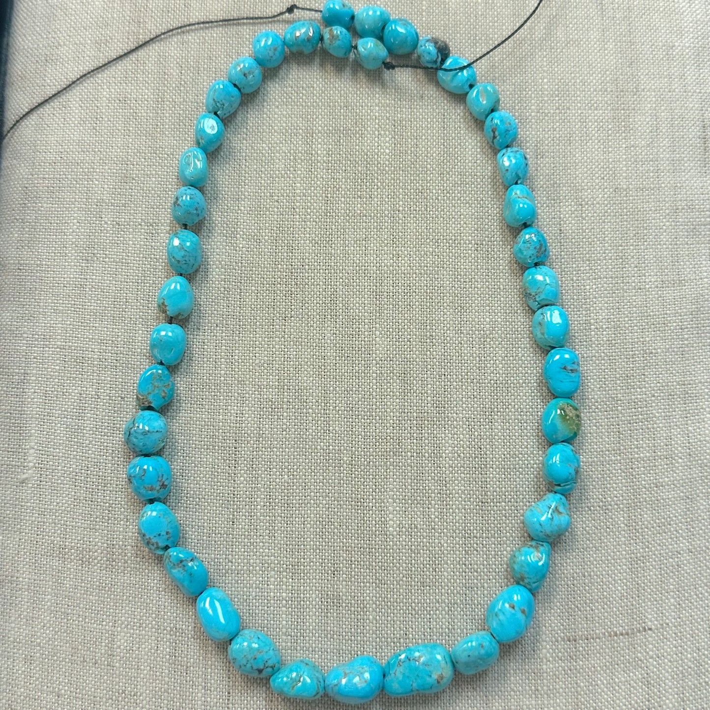 Nevada Tonopah 6.5mm-10mm Graduated Smooth Nugget Strand  --16"