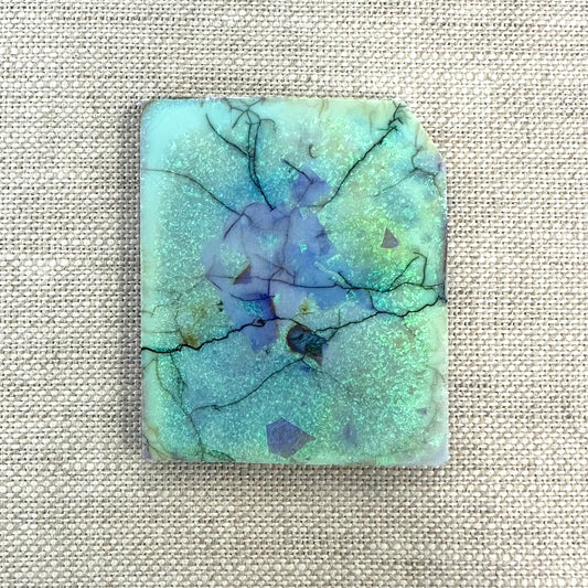 Sterling Opal Backed Rough Slab -9.8 grams