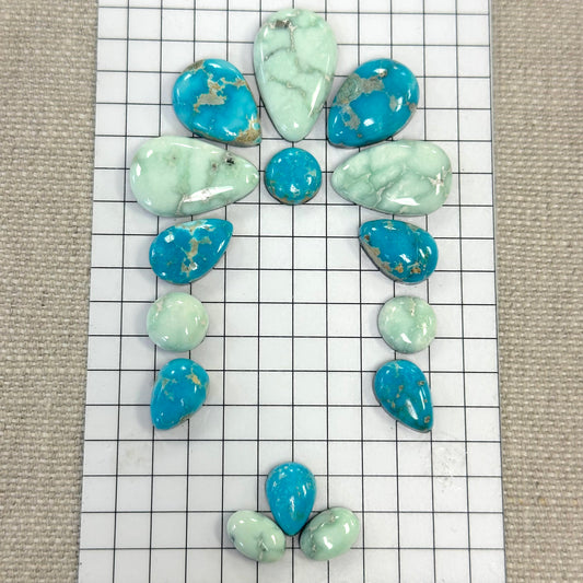 Mixed Sonoran Cabochon Buckle Set
