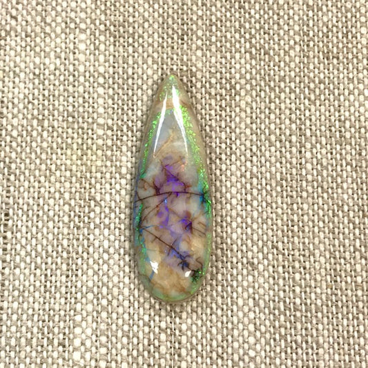 Sterling Opal 10x30mm Long Pear Cabochon