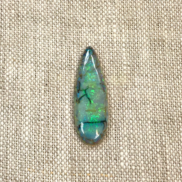 Sterling Opal 10x30mm Long Pear Cabochon