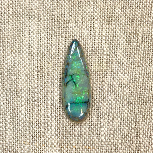 Sterling Opal 10x30mm Long Pear Cabochon