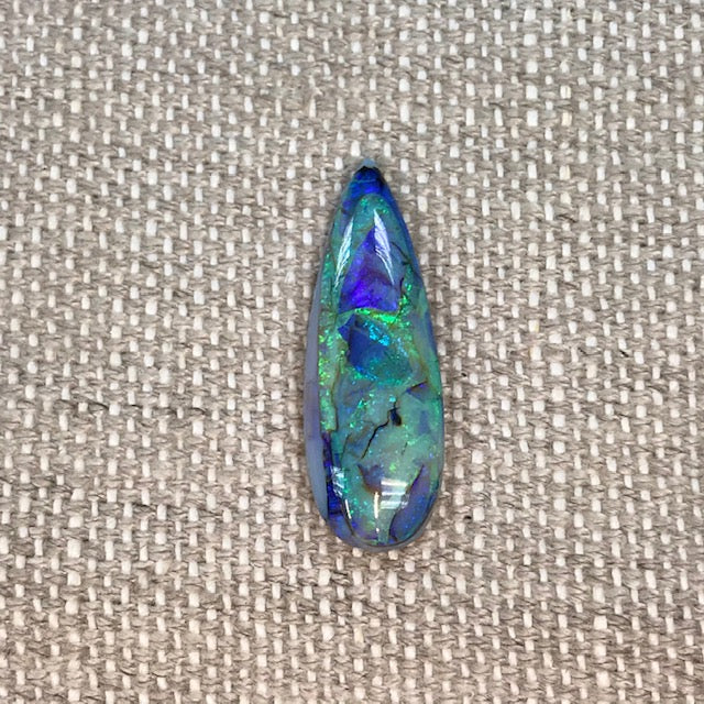 Sterling Opal 10x30mm Long Pear Cabochon