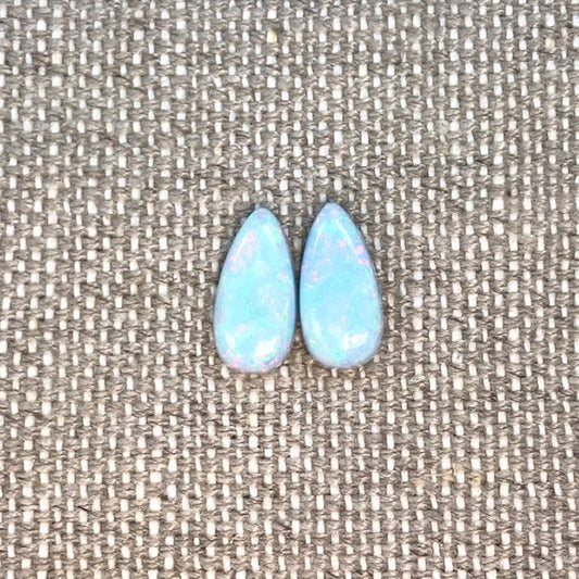 Sterling Opal 7x14mm Pear Cabochon Set