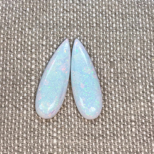 Sterling Opal 10x30mm Long Pear Cabochon Set