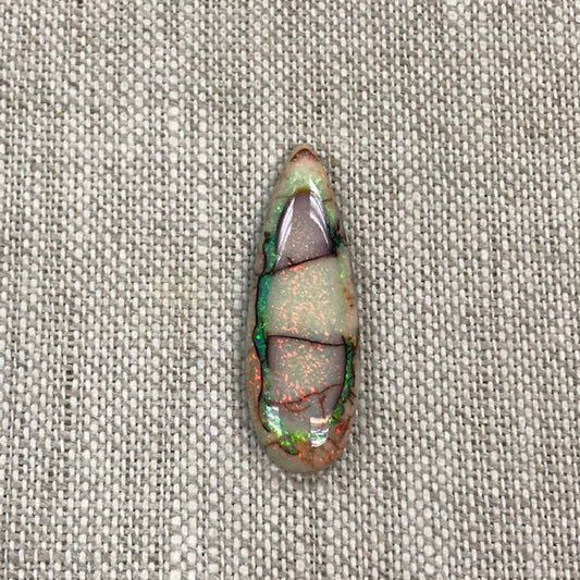 Sterling Opal 10x30mm Long Pear Cabochon