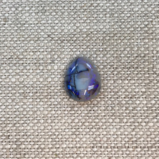 Sterling Opal 8x10mm Pear Cabochon