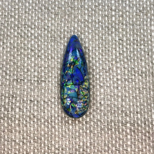 Sterling Opal 10x30mm Long Pear Cabochon