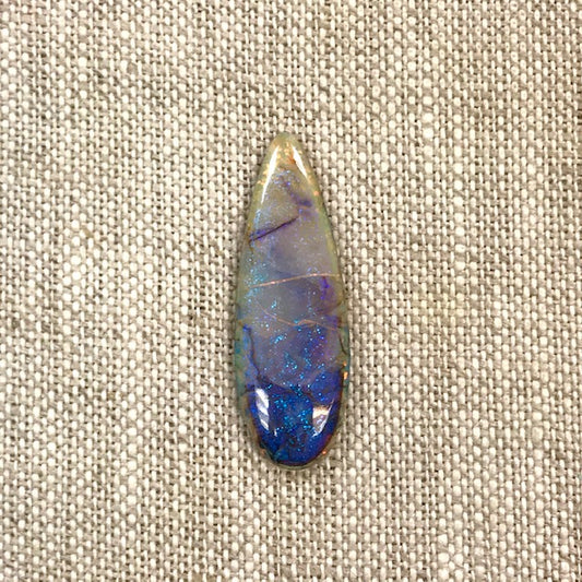 Sterling Opal 10x30mm Long Pear Cabochon