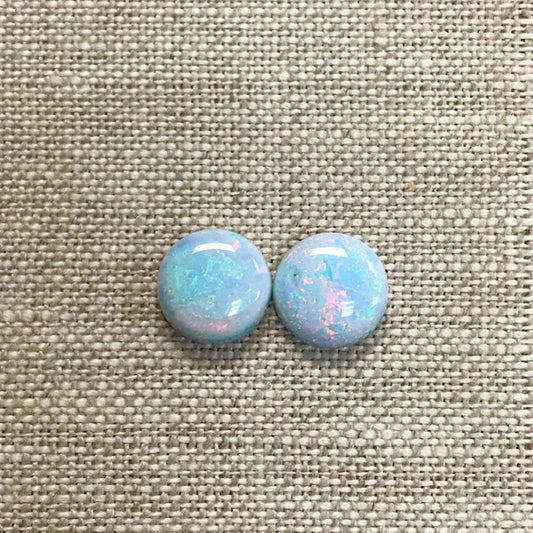 Sterling Opal 10mm Round Cabochon Set