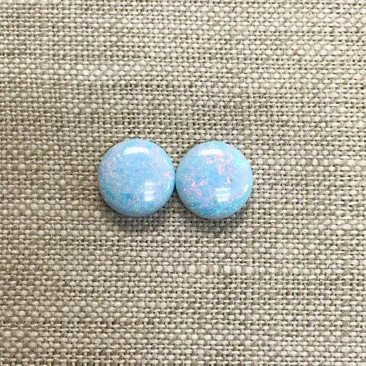 Sterling Opal 10mm Round Cabochon Set