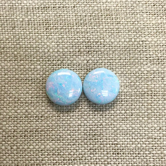 Sterling Opal 10mm Round Cabochon Set