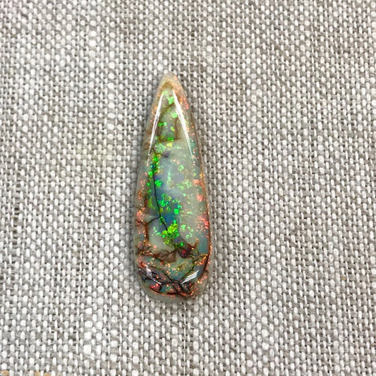 Sterling Opal 10x30mm Long Pear Cabochon