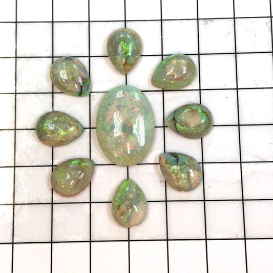 Sterling Opal Cabochon Set