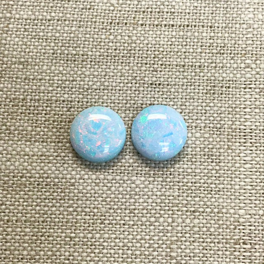 Sterling Opal 10mm Round Cabochon Set