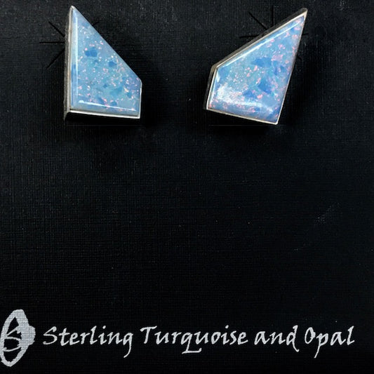 Sterling Opal Earrings