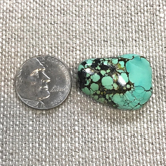 Hubei Turquoise Free Form Bead w/ 3mm Hole