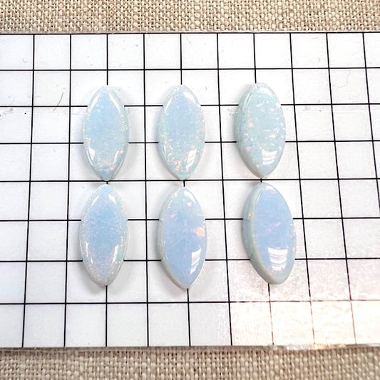 Sterling Opal Marquise 8x16mm 6 Piece Set