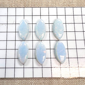 Sterling Opal Marquise 8x16mm 6 Piece Set