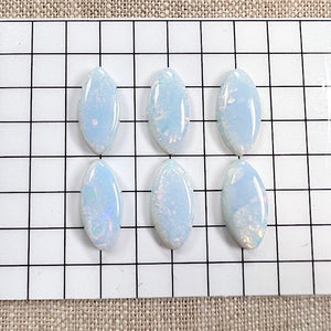 Sterling Opal Marquise 8x16mm 6 Piece Set