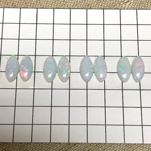 Sterling Opal 5x10mm Marquise Cabochon Pairs -- Set of 4