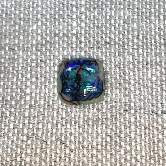 Sterling Opal 12mm Square Cushion Cut