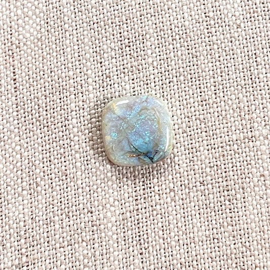 Sterling Opal 12mm Square Cushion Cut