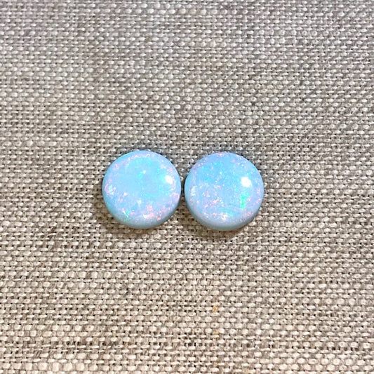 Sterling Opal 10mm Round Cabochon Set