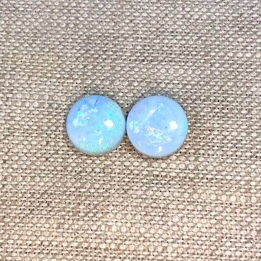 Sterling Opal 10mm Round Cabochon Set