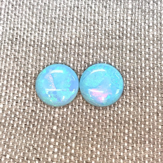 Sterling Opal 14mm Round Cabochon