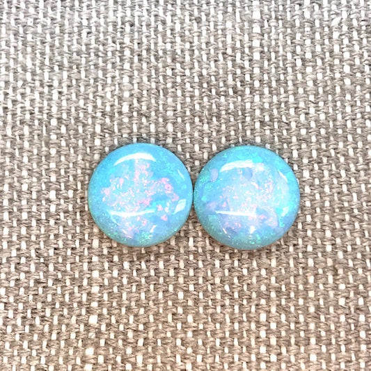 Sterling Opal 14mm Round Cabochon