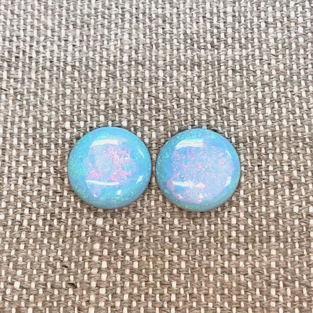 Sterling Opal 14mm Round Cabochon