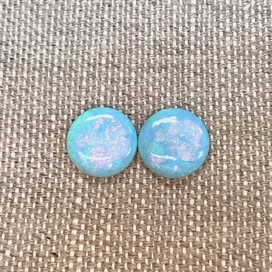 Sterling Opal 14mm Round Cabochon