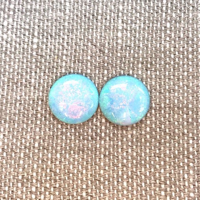 Sterling Opal 14mm Round Cabochon
