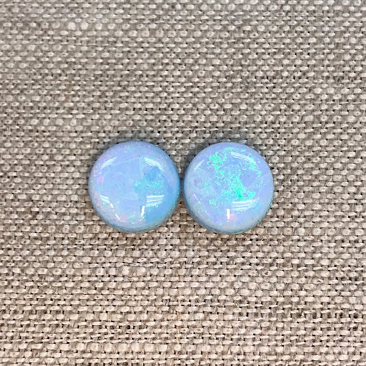 Sterling Opal 10mm Round Cabochon Set