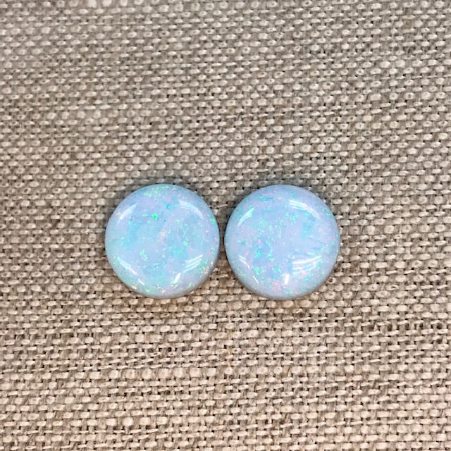 Sterling Opal 10mm Round Cabochon Set