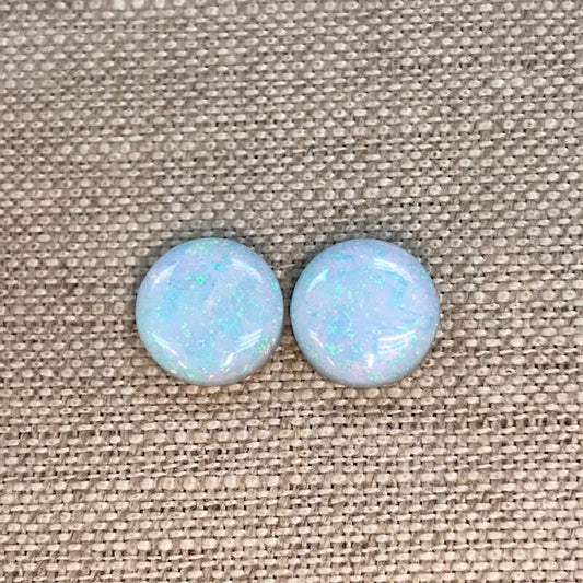 Sterling Opal 10mm Round Cabochon Set