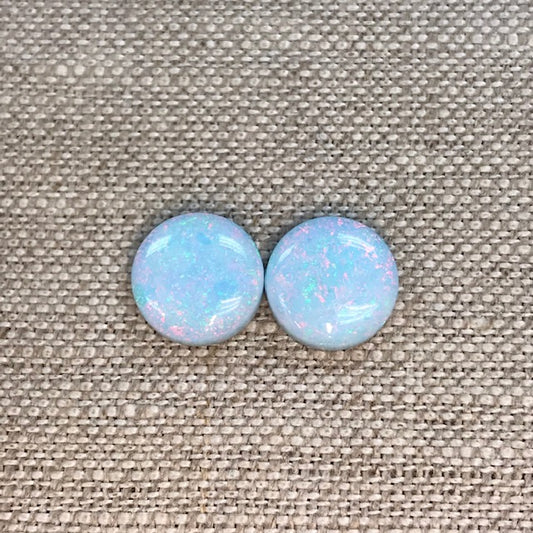 Sterling Opal 10mm Round Cabochon Set